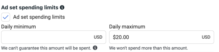 Ad Set Spending Limit